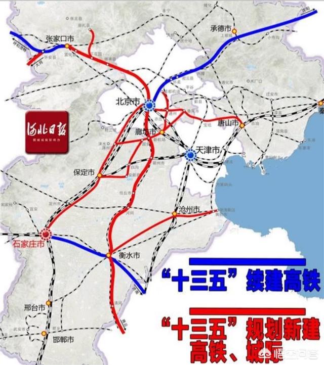 河北高铁及城际铁路规划目前全省运营高铁线路主要有1,京沪高铁,也是