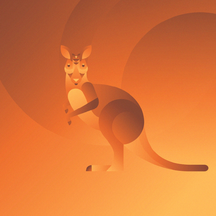 渐变在动物图形中的出色应用  by ilaria marrano