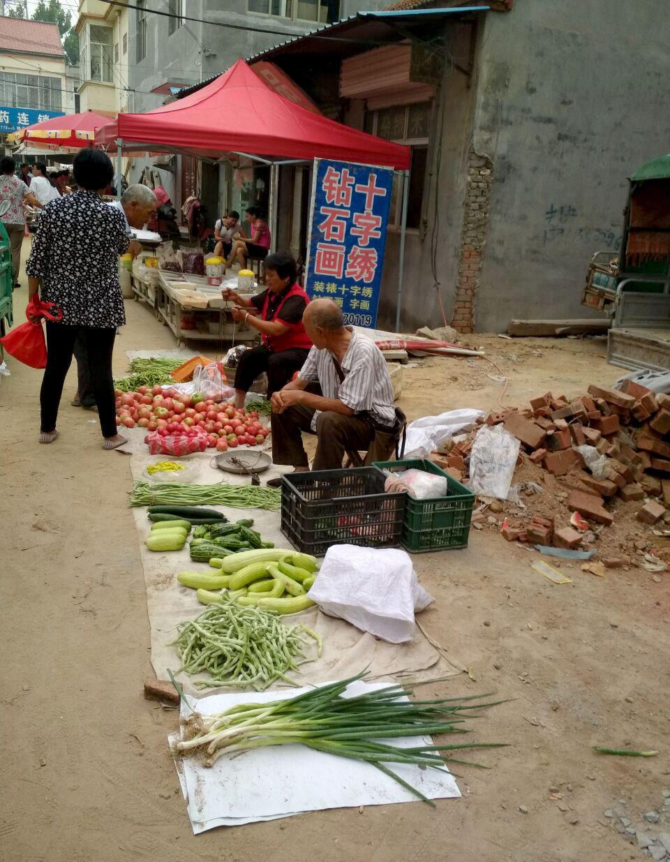 农村大集上摆摊的老人, 一个上午只卖了三元钱, 还不够吃顿午饭的