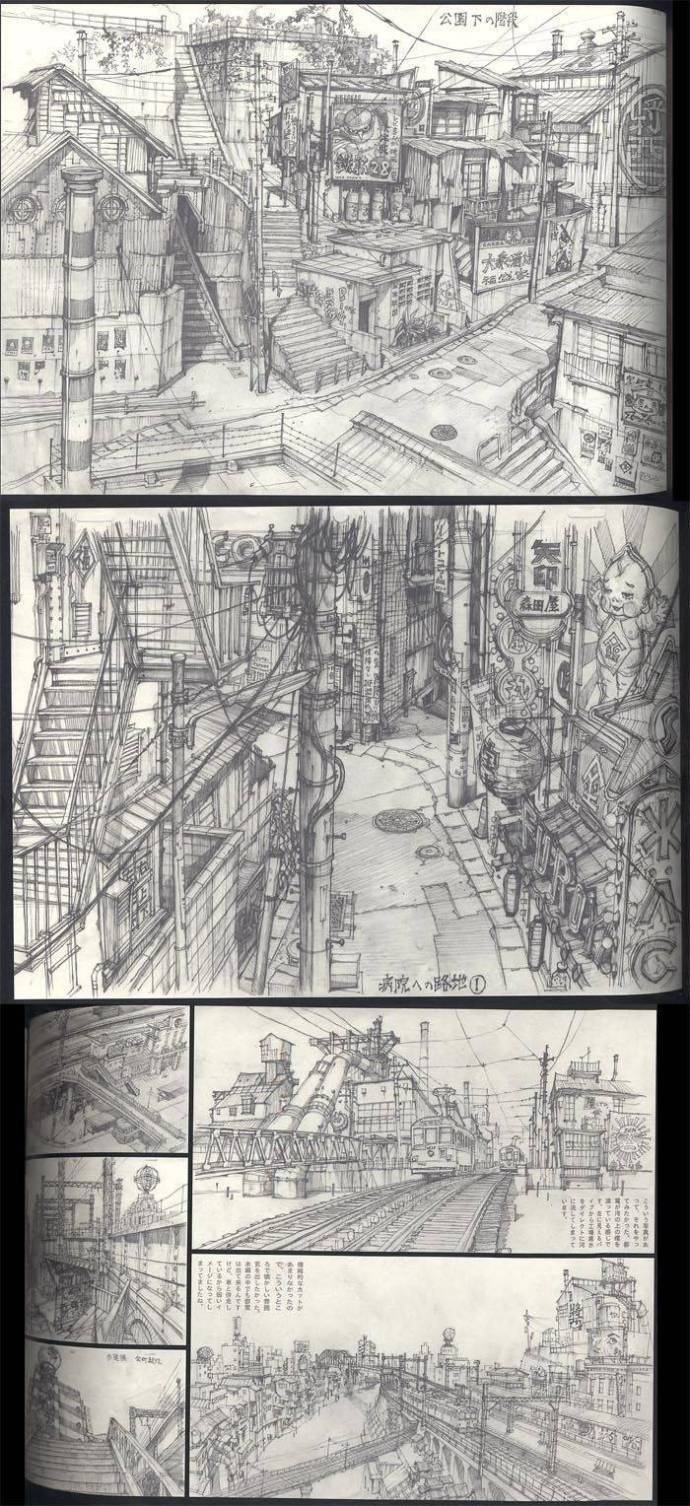 电影动画恶童中的部分分镜草稿细节丰富充满生活感