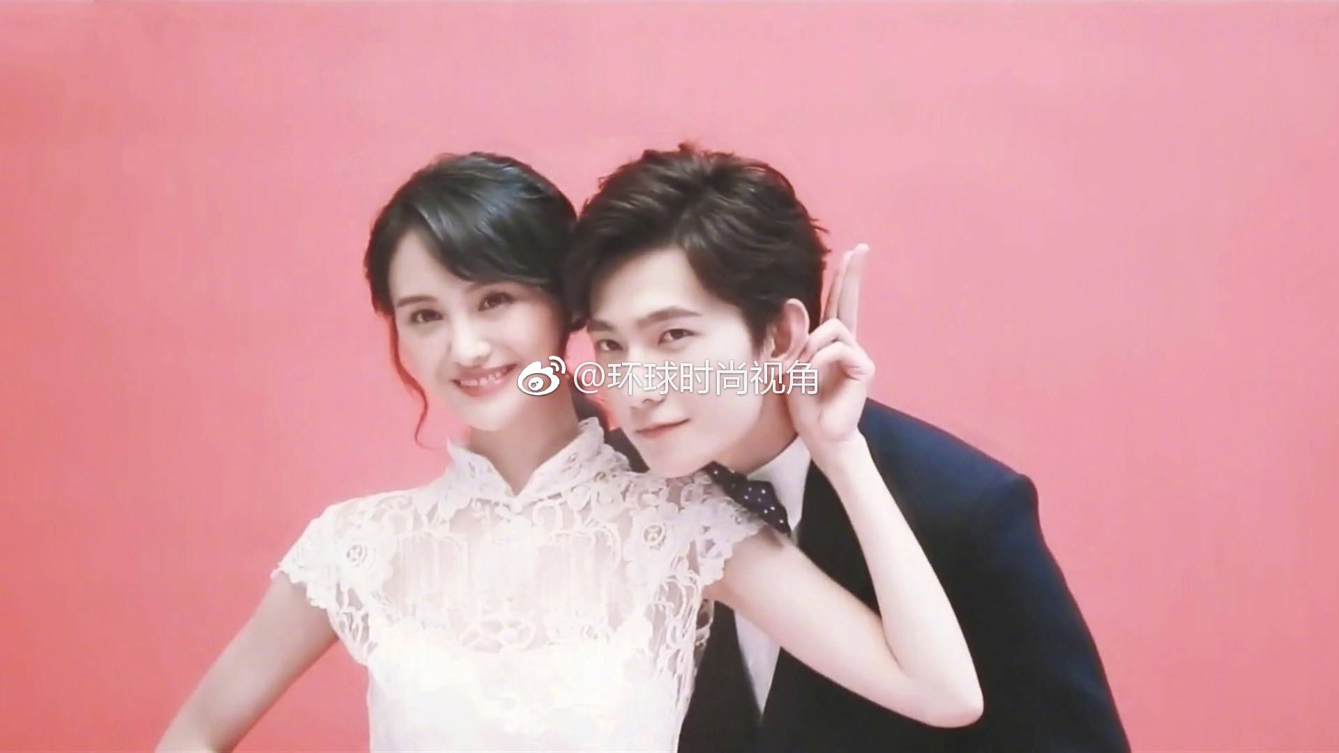 杨洋郑爽唯美婚纱画报,颜值爆表,画面很甜很温馨