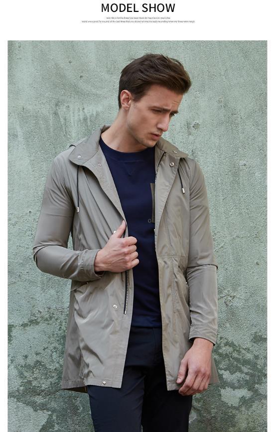 姬龙雪男装2017秋冬户外风衣风衣是秋冬比较实用的单品,中长款的版型
