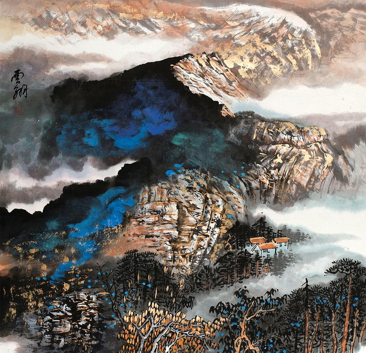 施云翔水墨山水作品看施云翔的画作,给人一种远离尘嚣的感觉,一种隔世