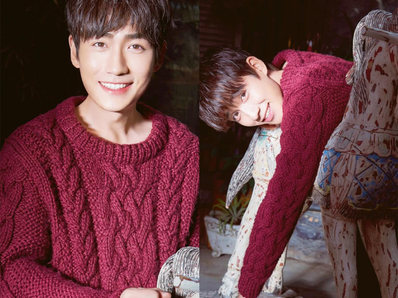 朱一龙真会玩,穿白毛衣配牛仔裤,真看不出来有30岁!