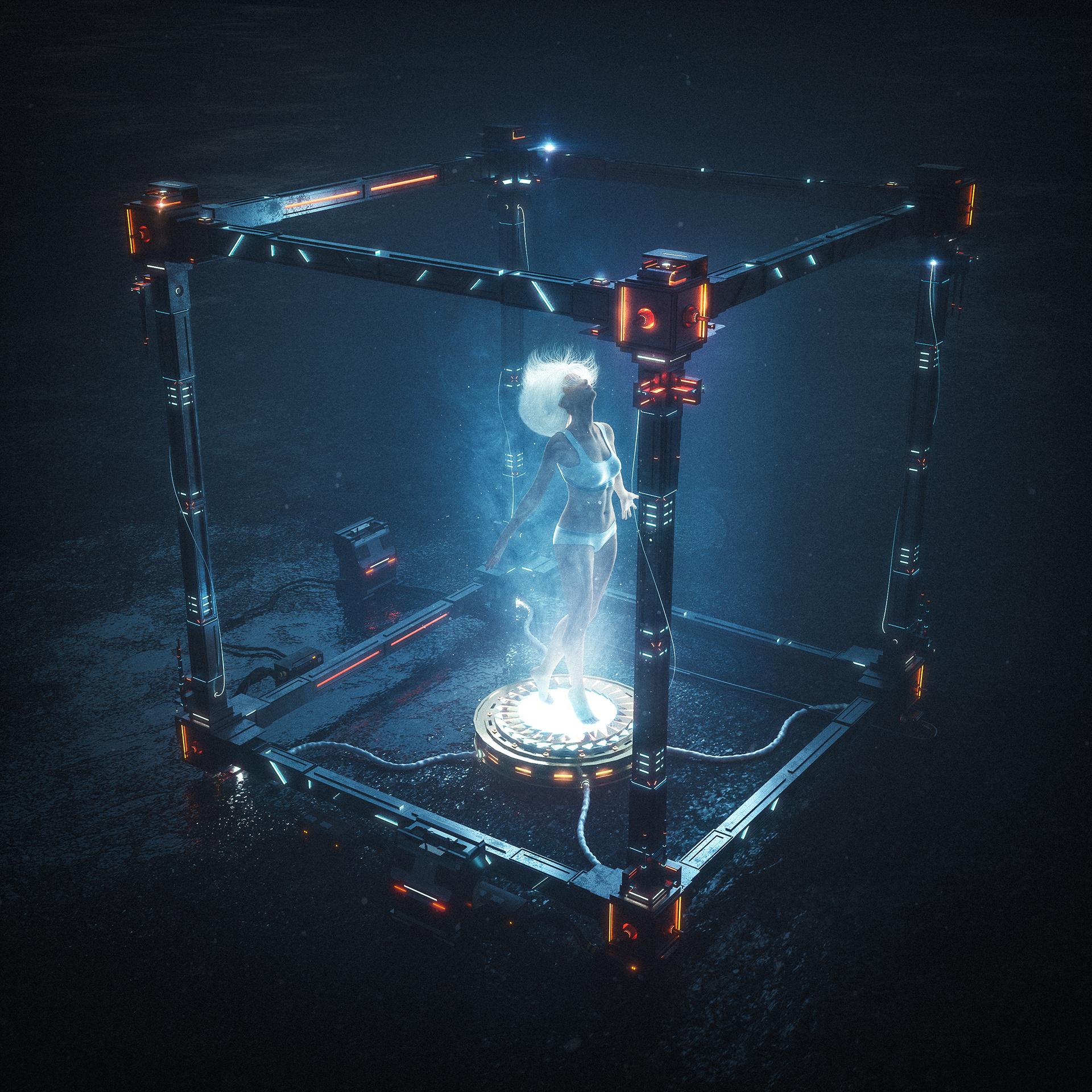 一组c4d制作的科技感满满的画面欣赏作者timonoac