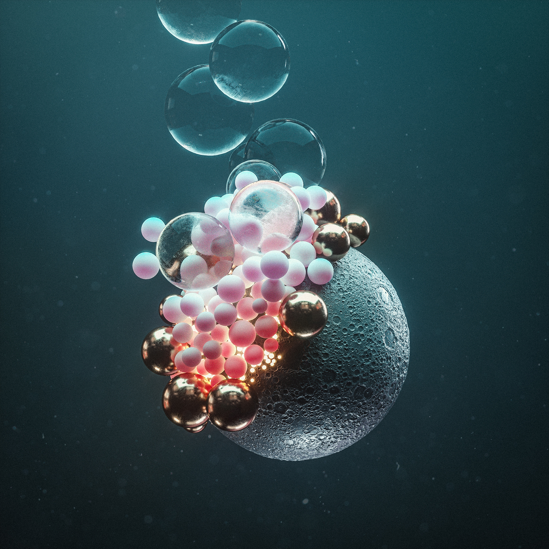 一组c4d制作的科技感满满的画面欣赏作者timonoac