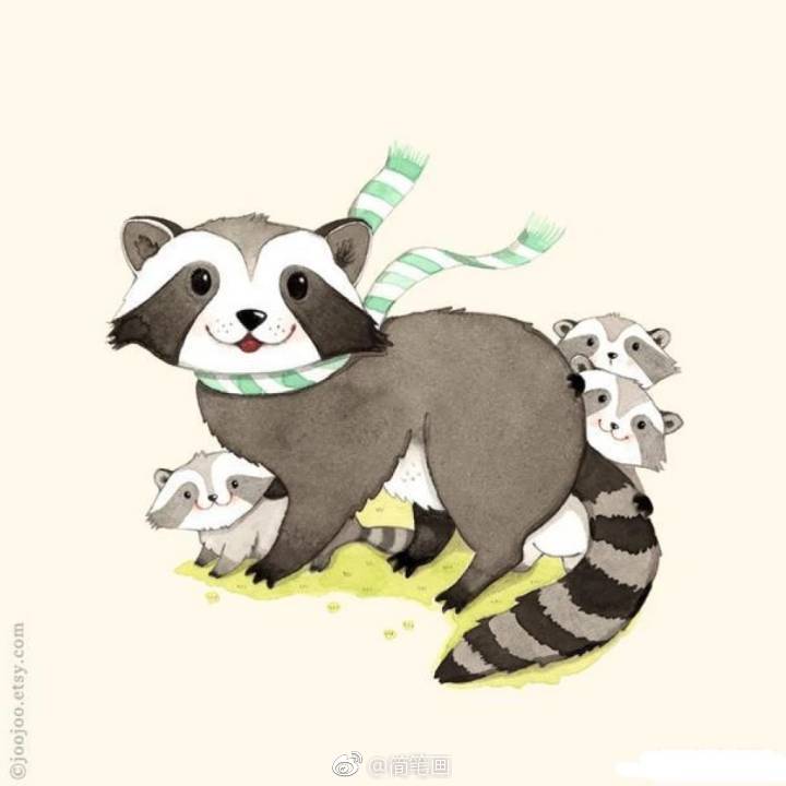 可爱的水彩小动物byafsanehtajvidi