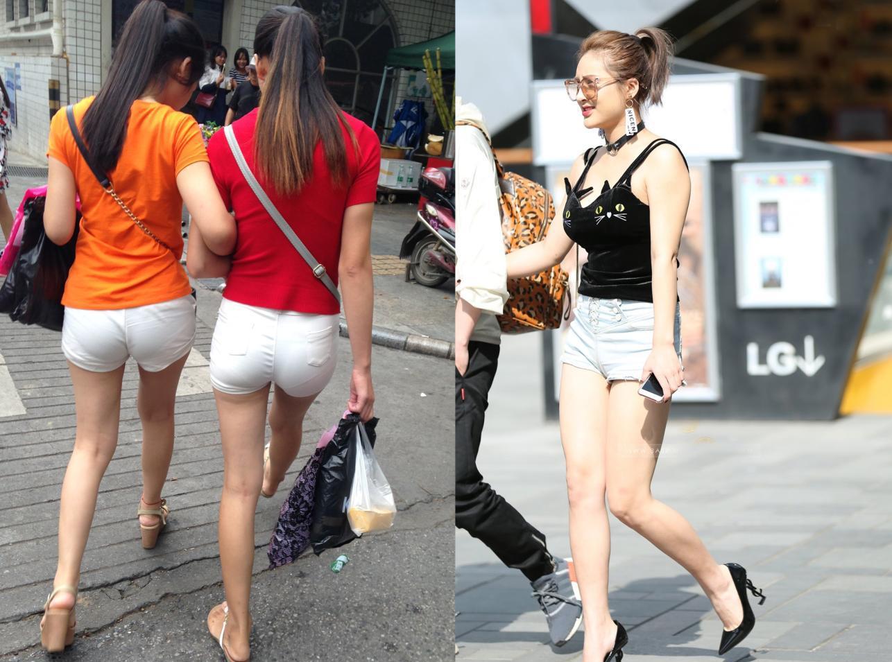 街拍各路短裤美人穿出只属于街头的女神范