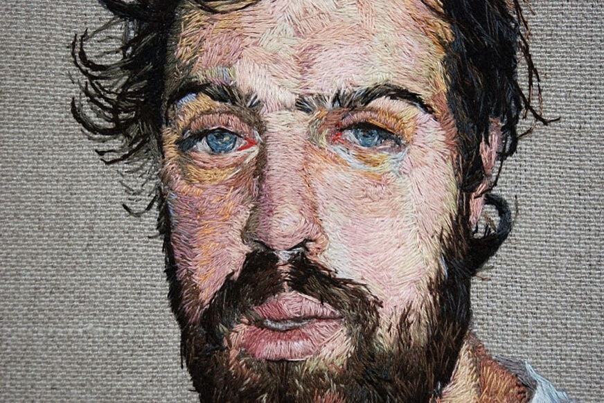 刺绣肖像danielkornrumpfbywanderling