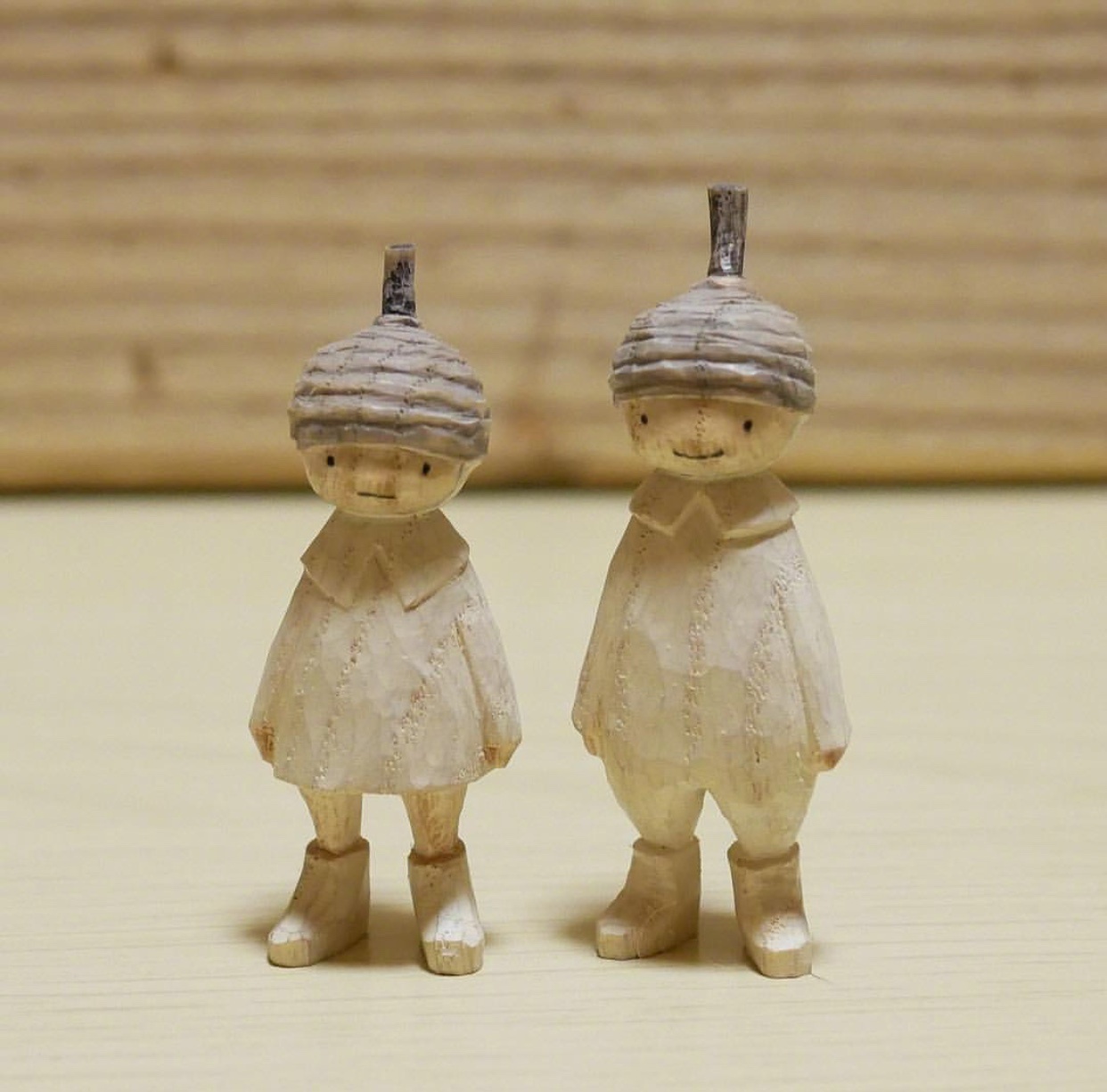 日本手作家mokkokumakichi木工くま吉さん的木雕作品