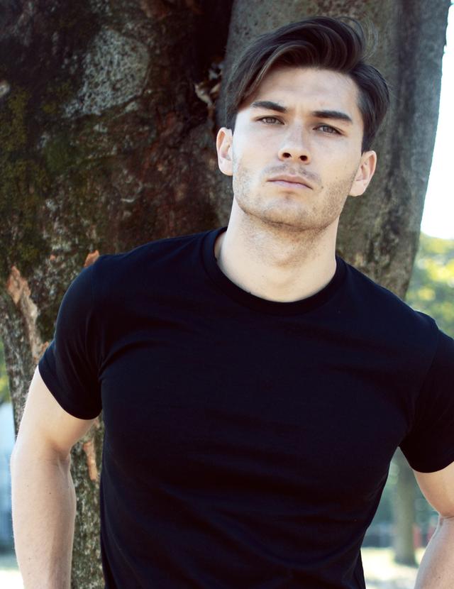 日本比利时混血男模大岛安迪,完美结合东方和西方的美