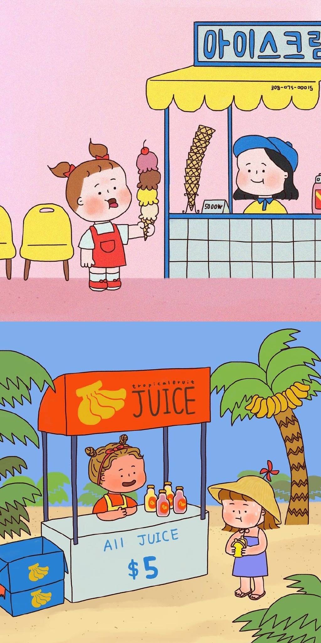 来自韩国插画师seocong的儿童插画每一天