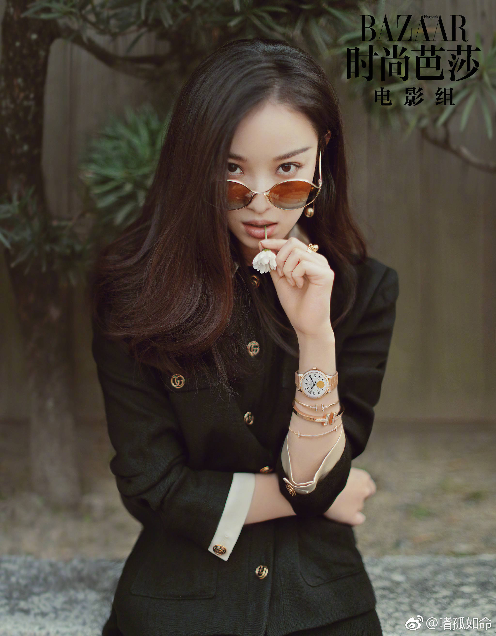 倪妮x 《时尚芭莎》5月下时尚大片,浪漫樱花季