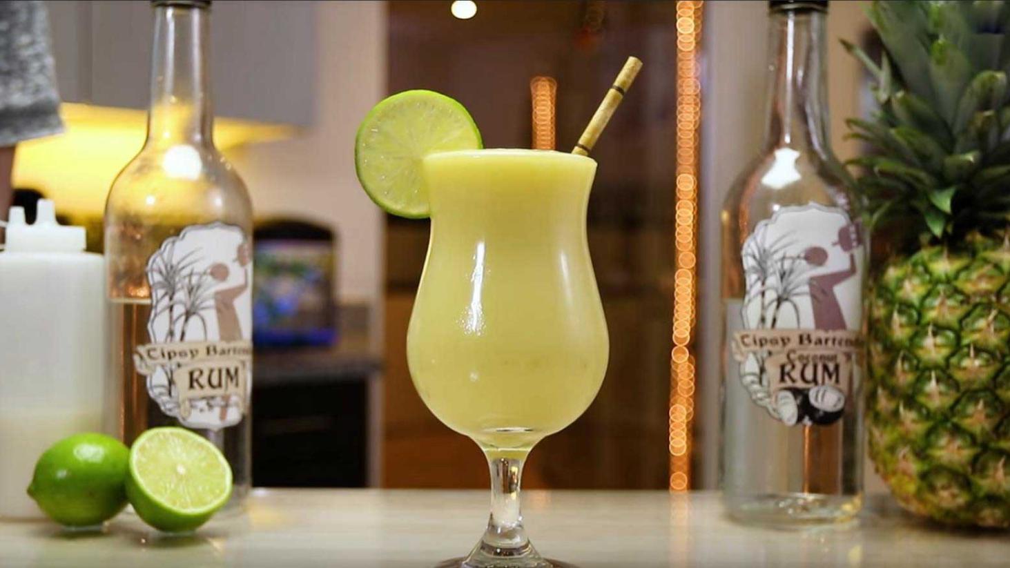 菠萝青柠酷乐鸡尾酒沙冰pineapple lime cooler