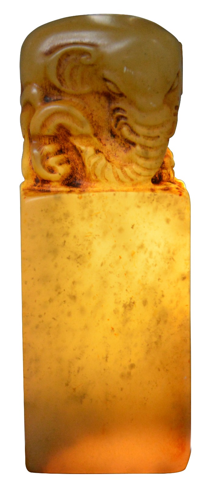 冻石级别"老缶"款寿山田黄冻石印章