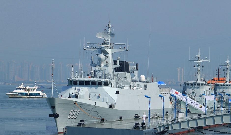 继续下饺子:中国第46艘056型护卫舰下水了,平均一个半月一艘!