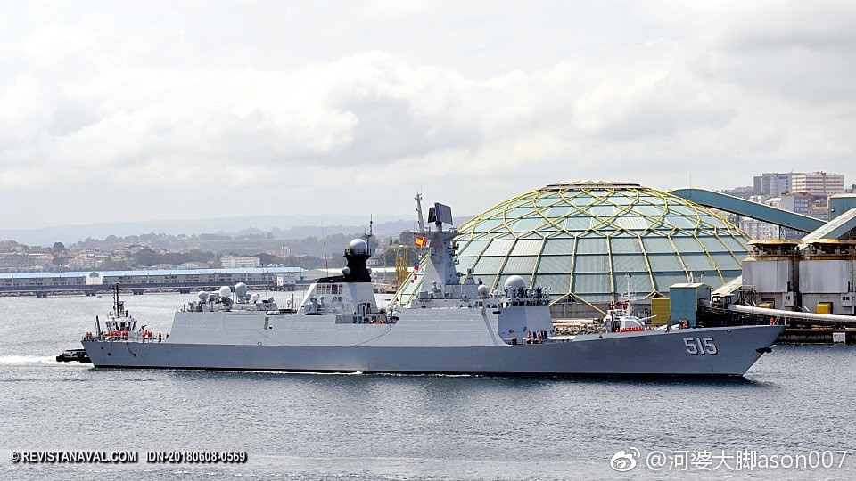 中国海军"滨州"号(515)护卫舰将参加于本周末举行的德国"基尔周"