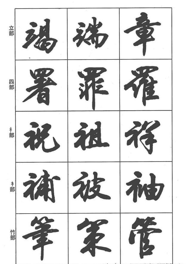 想学行书先看这本卢定山行书入门字谱
