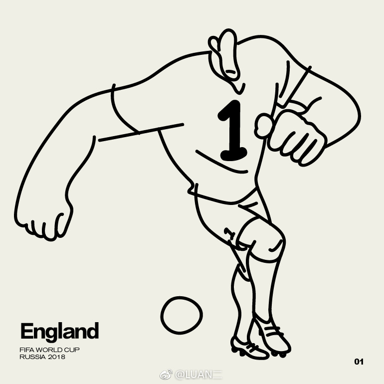 世界杯球队插画 | 简笔画的形式,秒回不同国家的性格