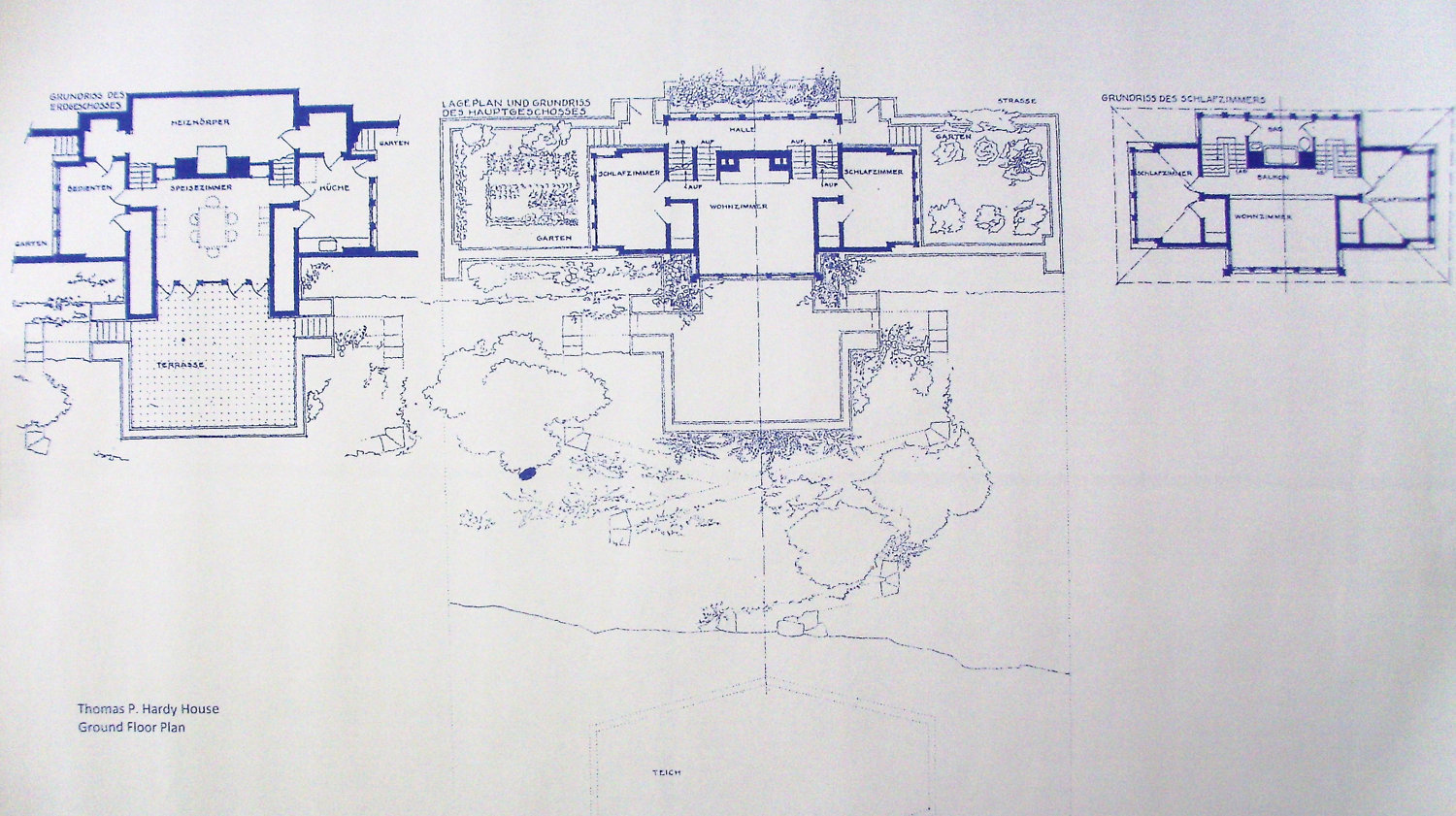 弗兰克劳埃德赖特建筑手绘蓝图
