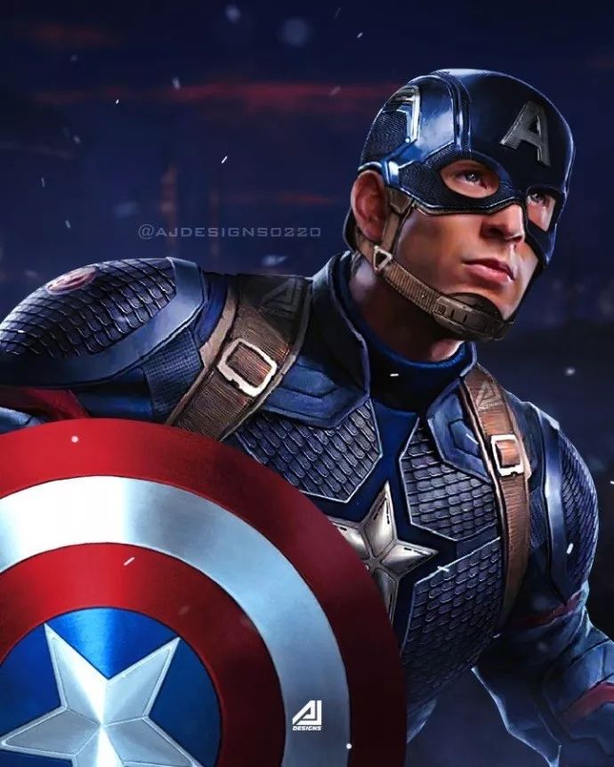 国外网友ajdesign饭制复仇者联盟4美国队长新造型