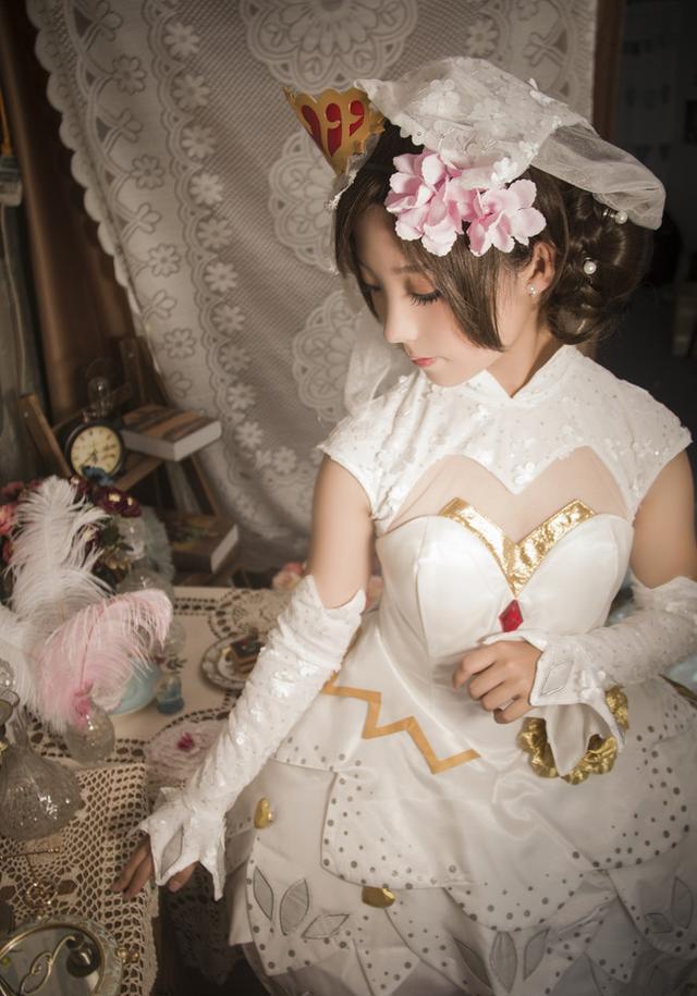 成为你最美的新娘 纯白花嫁小乔 王者荣耀 cosplay
