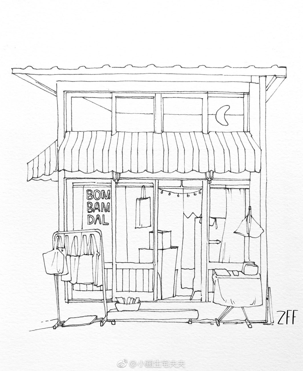 近期小店线稿九宫格愿望是画满一条街67投稿