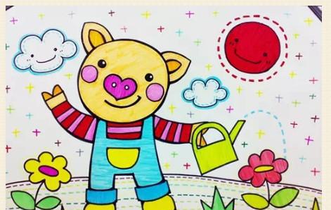 色彩鲜艳的儿童画一起跟宝宝学习吧欢迎您关注