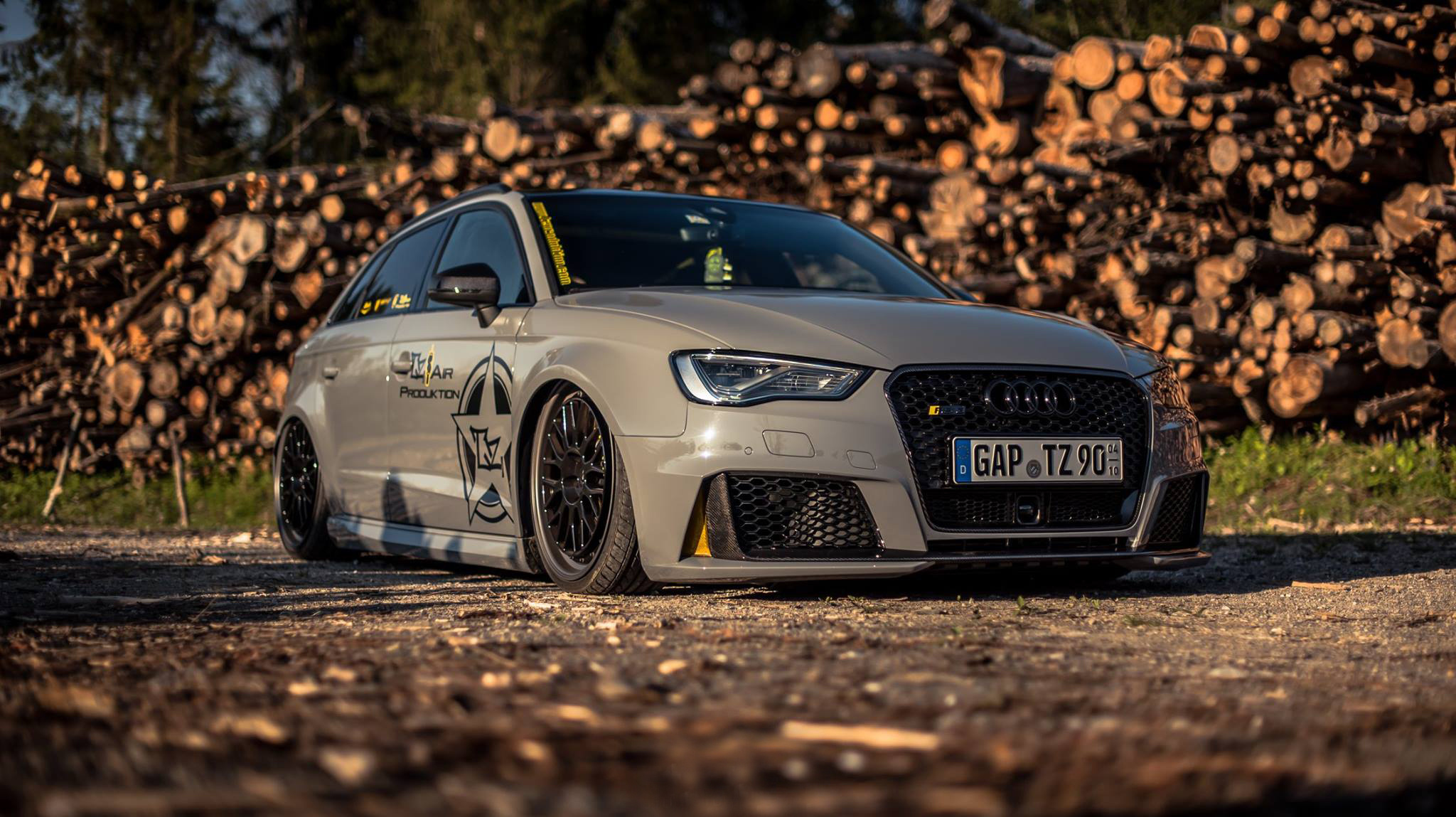 奥迪rs3 sportback 水泥灰改装!