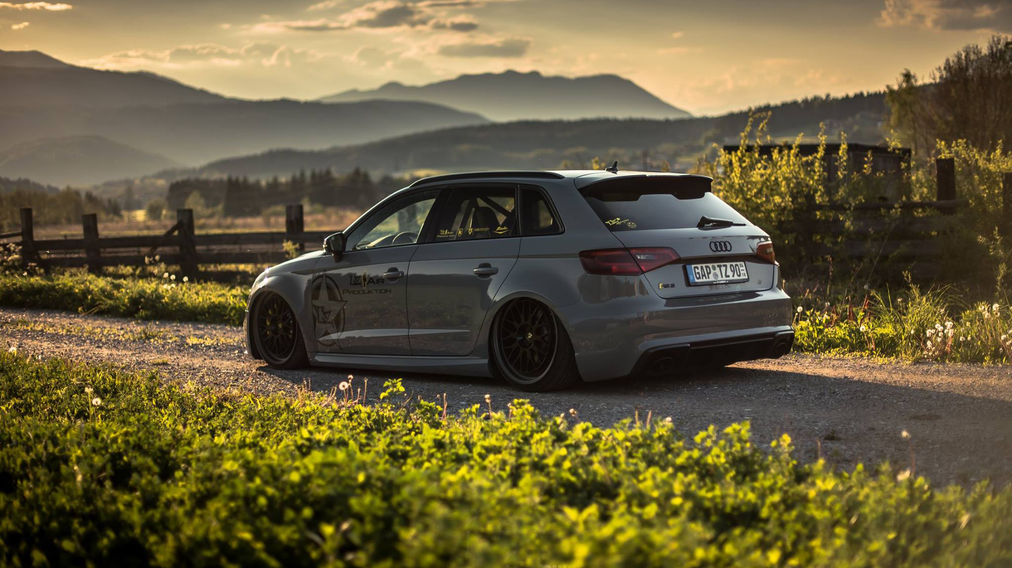 奥迪rs3 sportback 水泥灰改装!