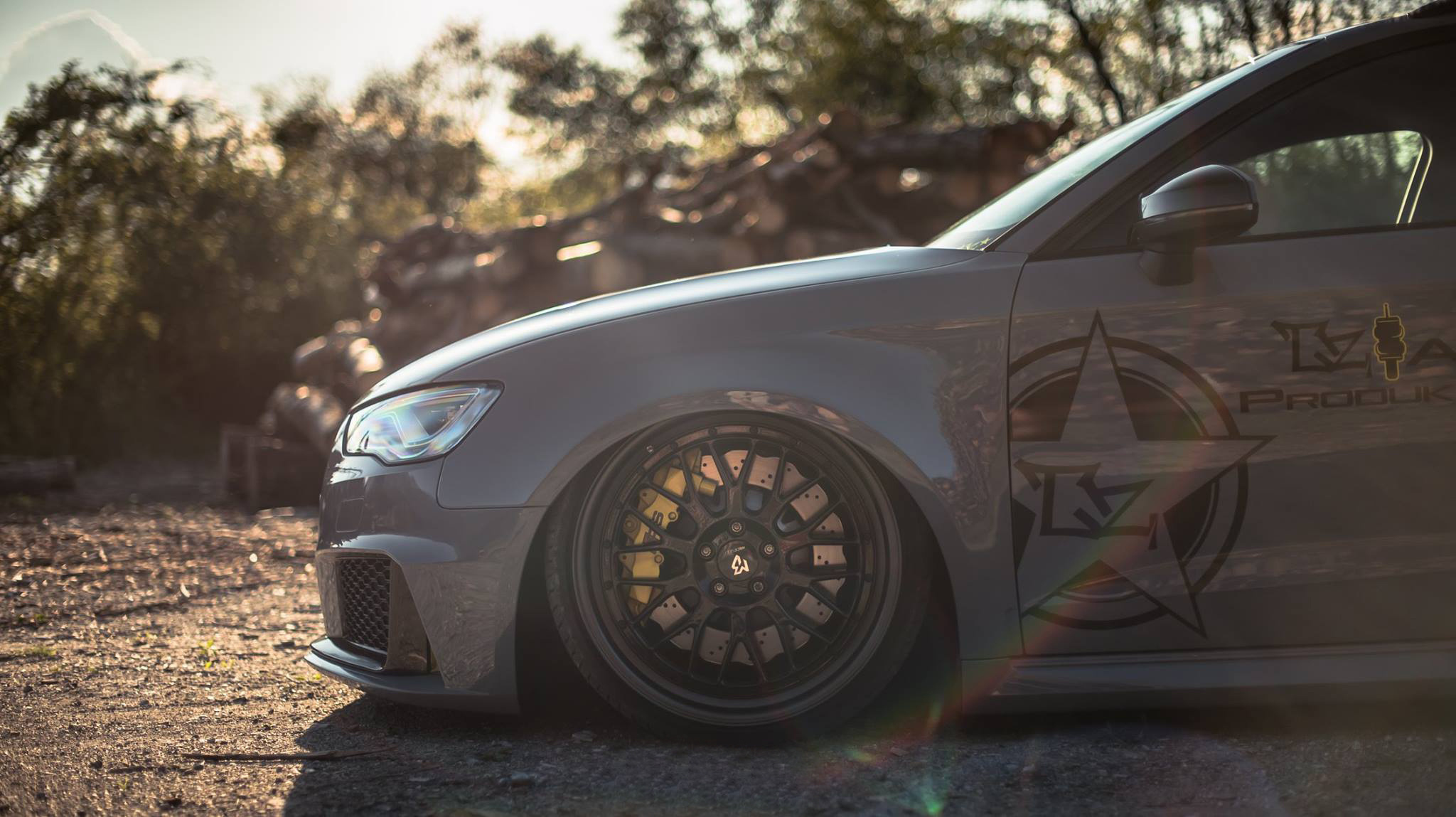 奥迪rs3 sportback 水泥灰改装!