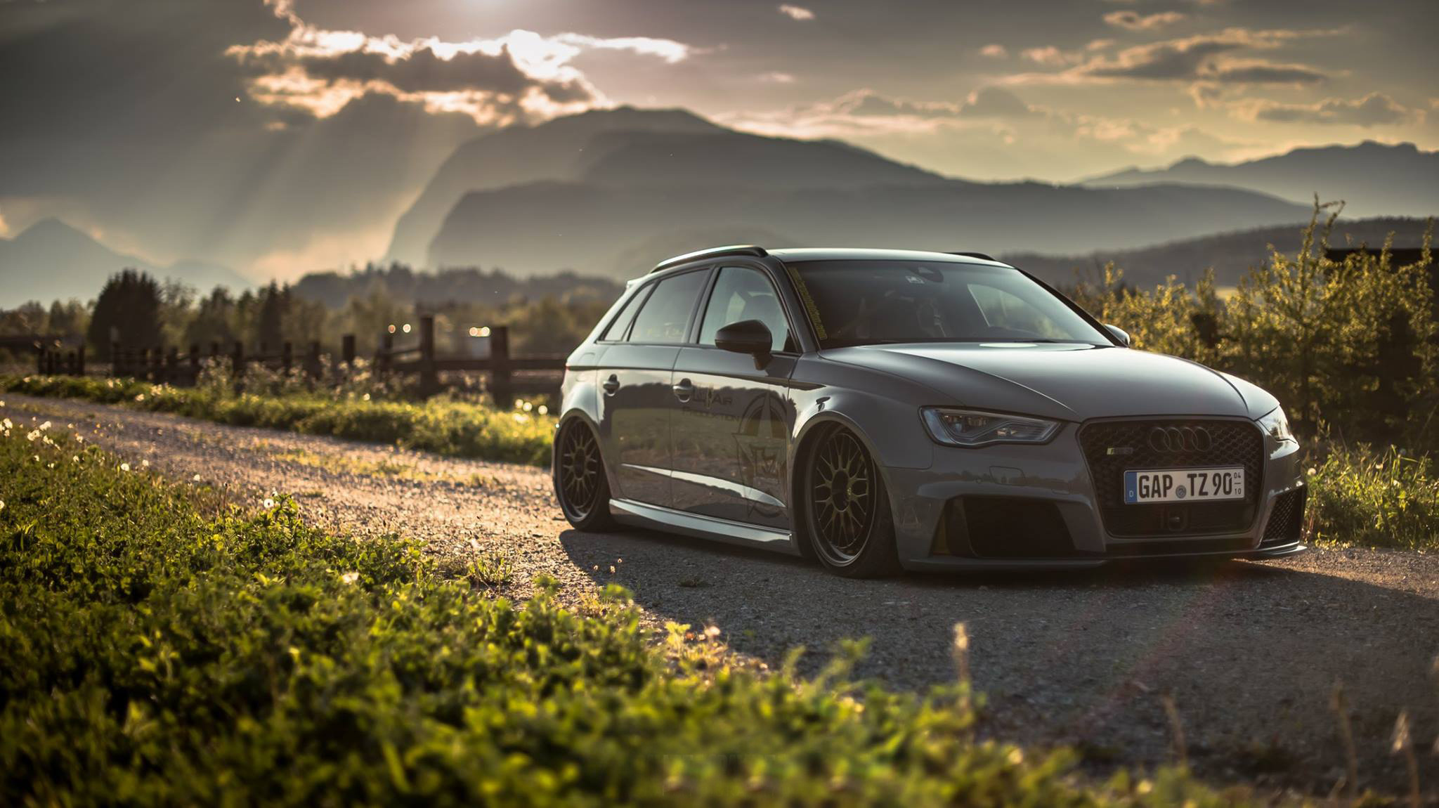 奥迪rs3 sportback 水泥灰改装!