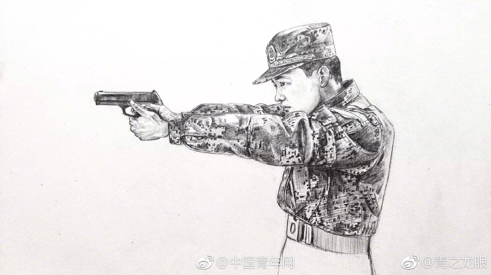 如今兵哥哥都这么有才了!每幅画都让人看半天