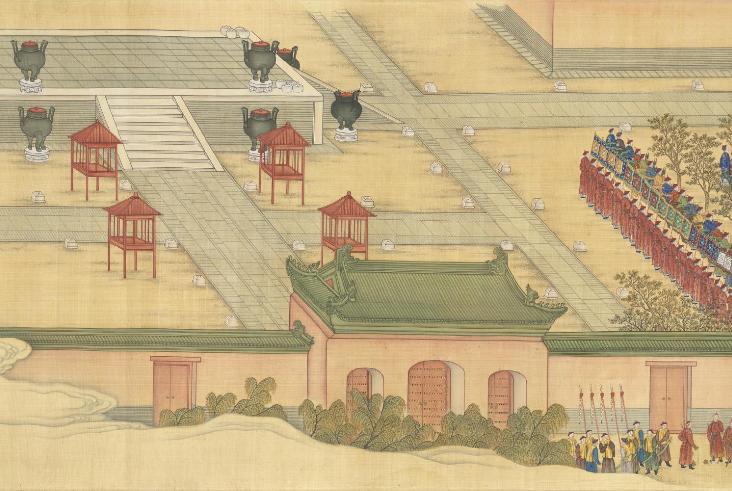 清代郎世宁《亲蚕图》卷赏析|亲蚕图|丁观鹏|郎世宁_新浪新闻
