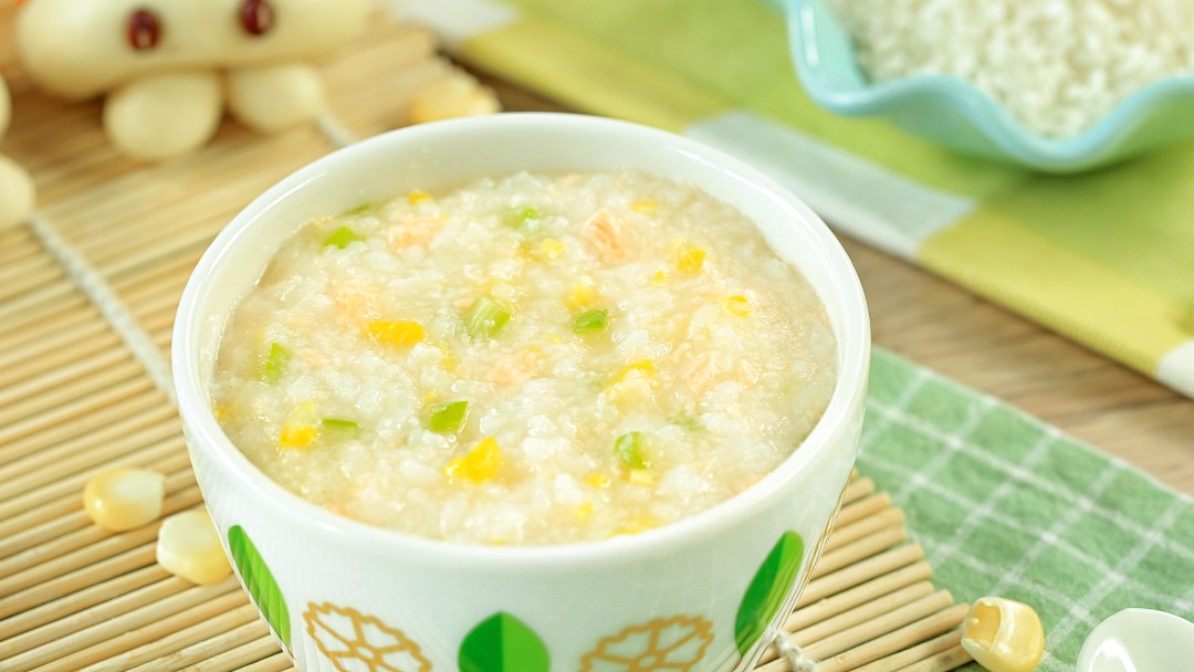 三文鱼时蔬粥  月龄:10m