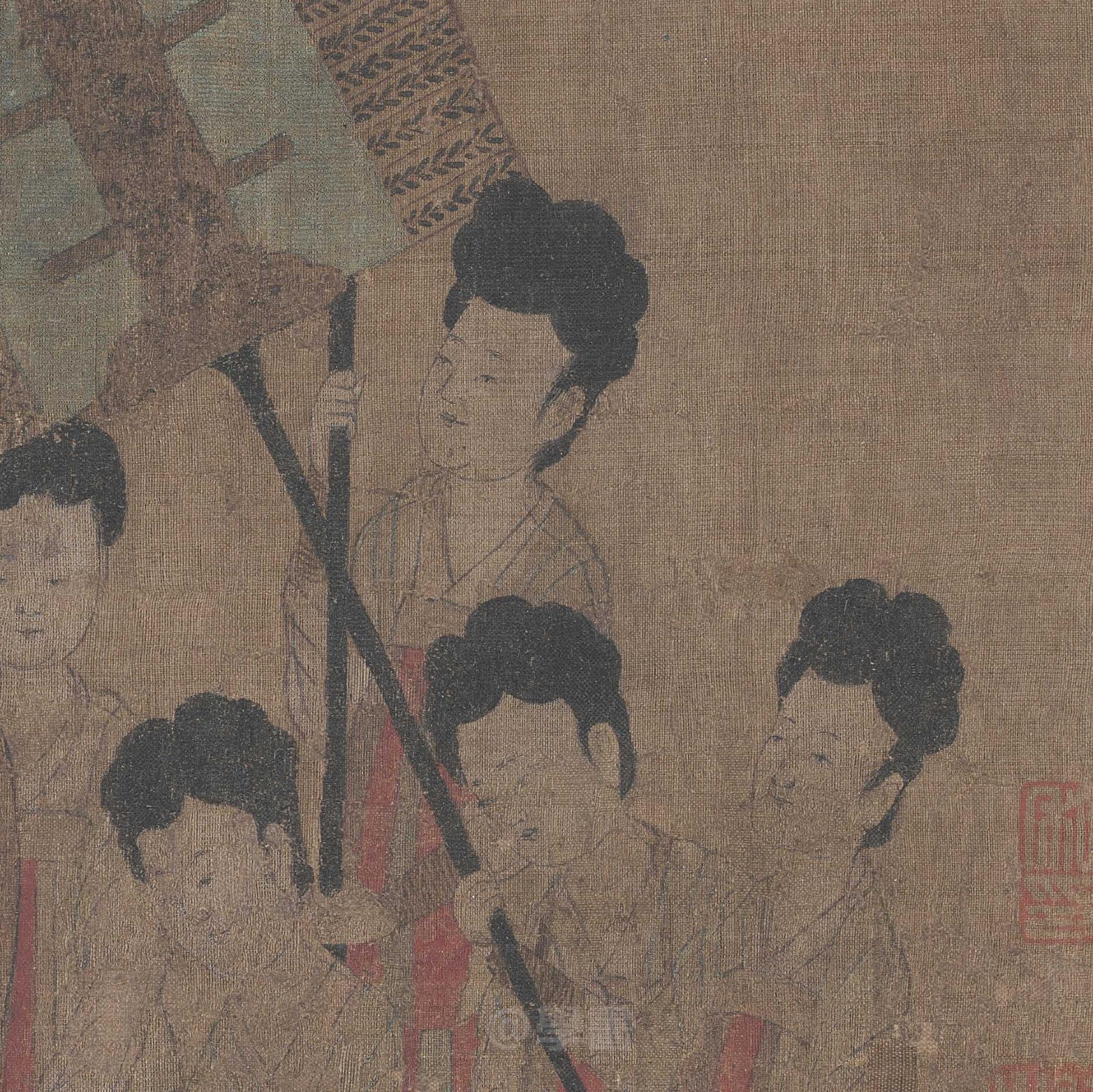 中国十大传世名画之《步辇图》阎立本作|步辇图|阎立本|禄东赞|名画|传世_新浪新闻