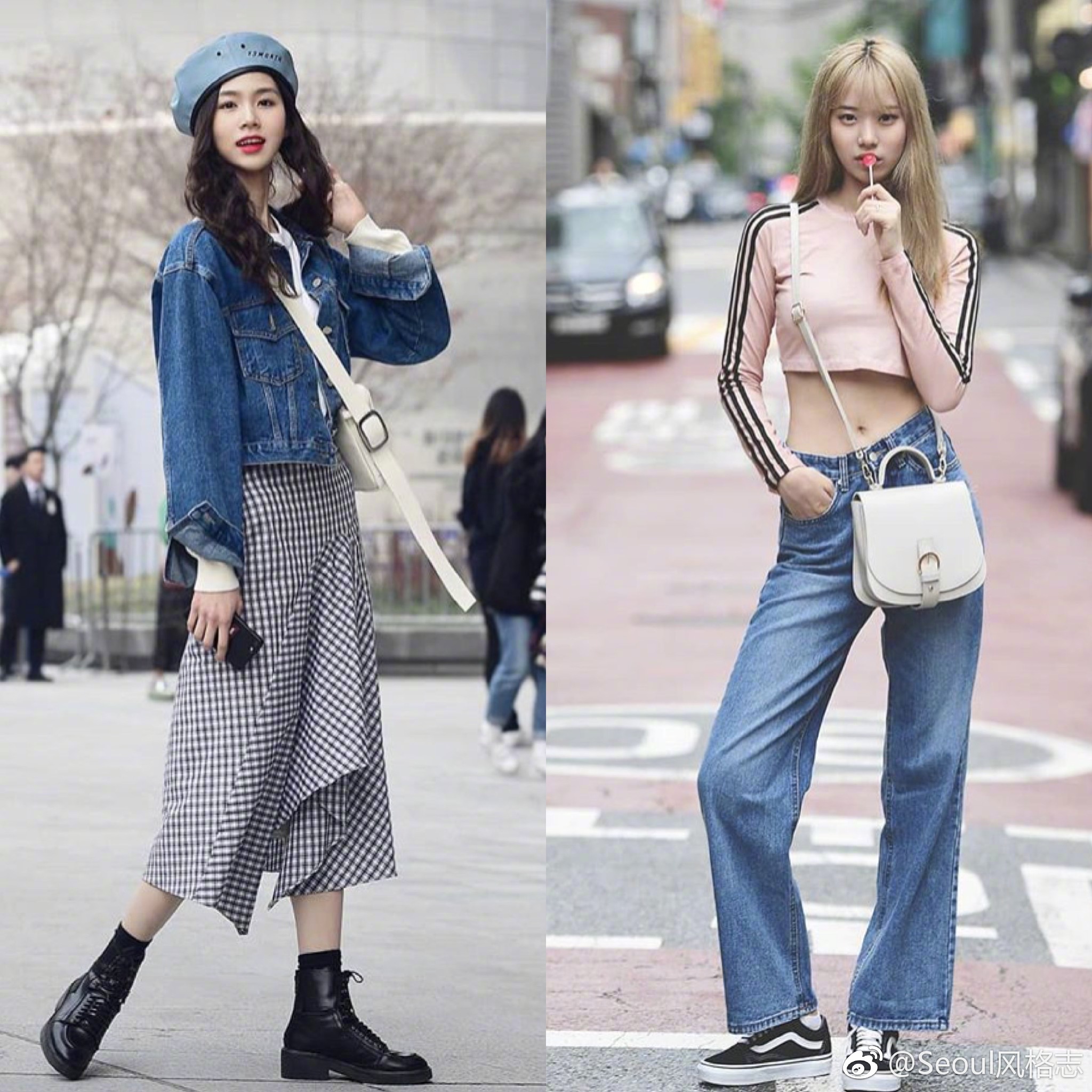 街拍达人亲自演绎出街chic风,有态度的时尚感.
