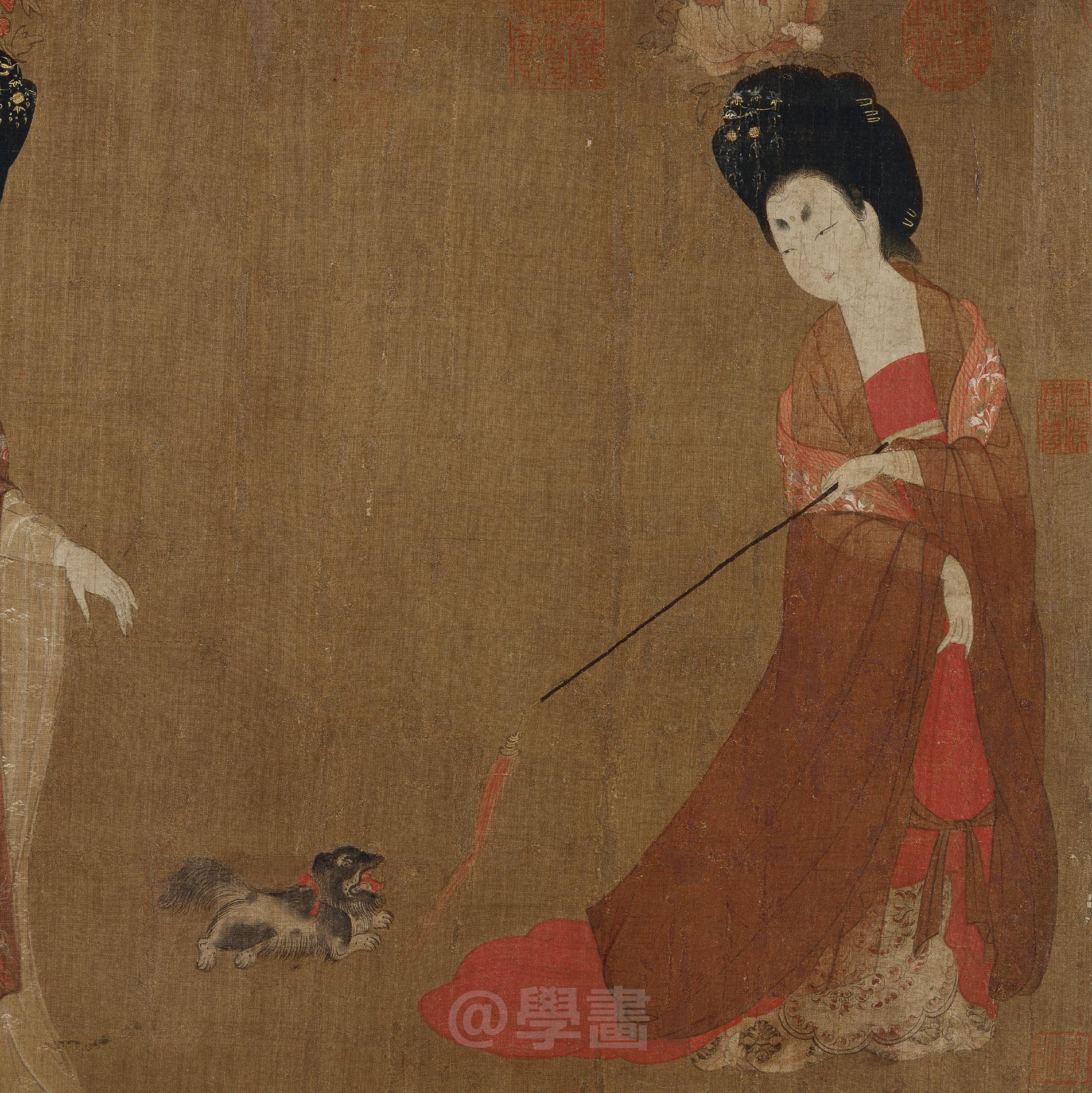 中国十大传世名画唐宫仕女图之簪花仕女图周昉作