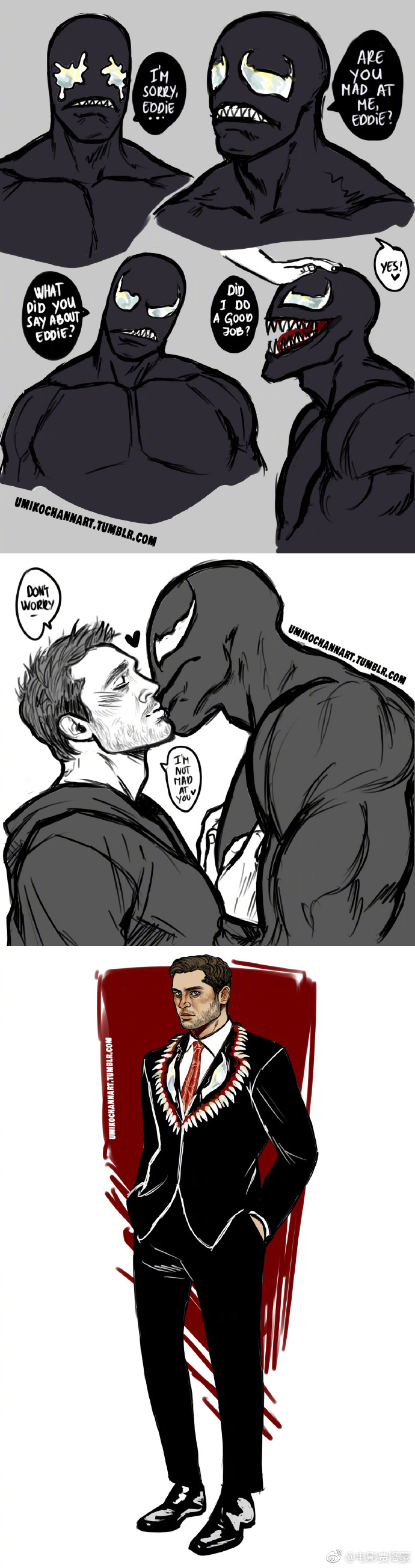 "汤老湿"汤姆·哈迪扮演的埃迪·布洛克和毒液成了当下最火爆cp!