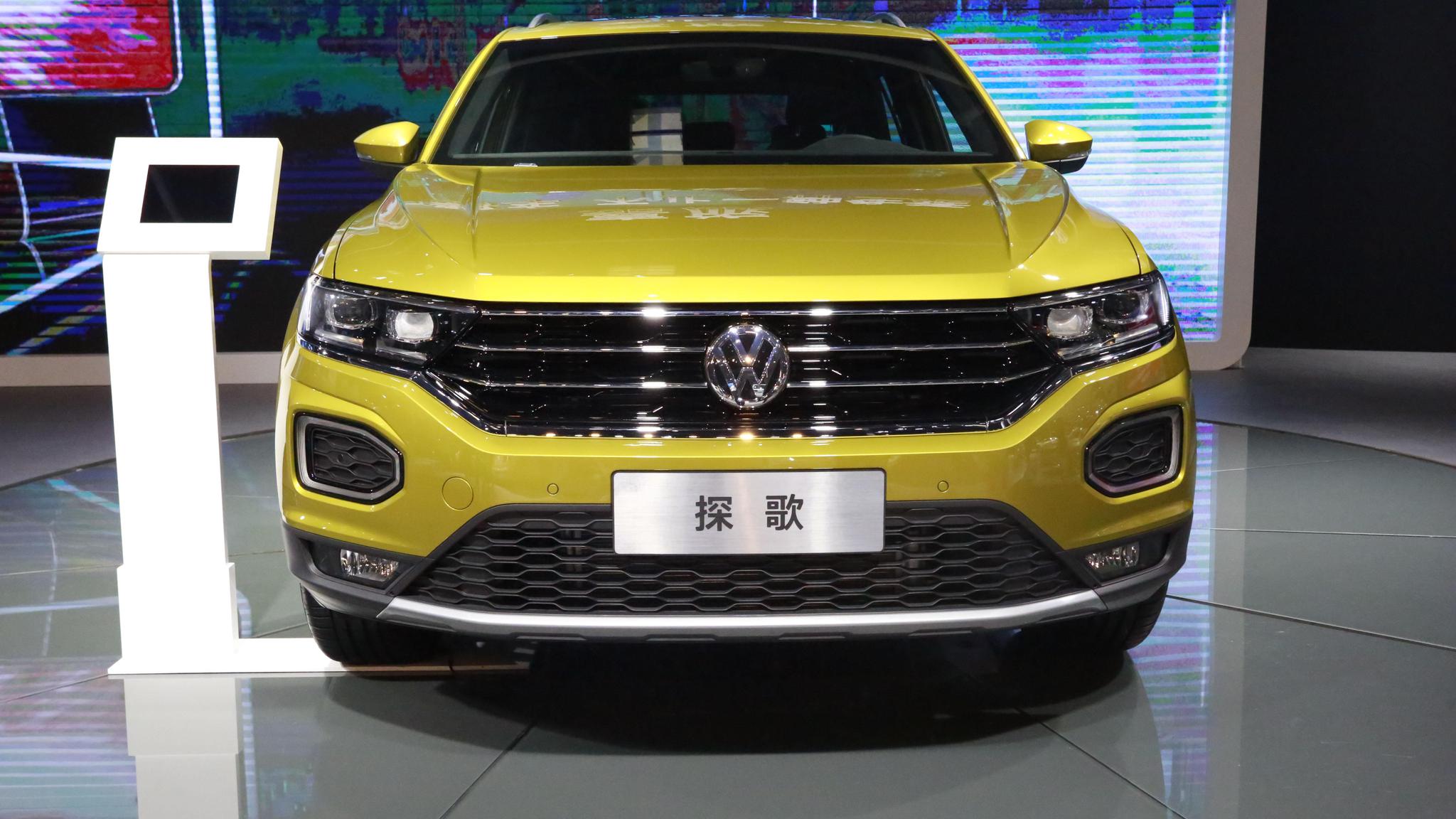大众探歌车展实拍,外观确实蛮有吸引力,内饰用料略显失望