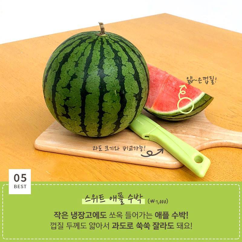 有大号黄金猕猴桃(2000韩元);king size香蕉(1000韩元);好吃的西瓜