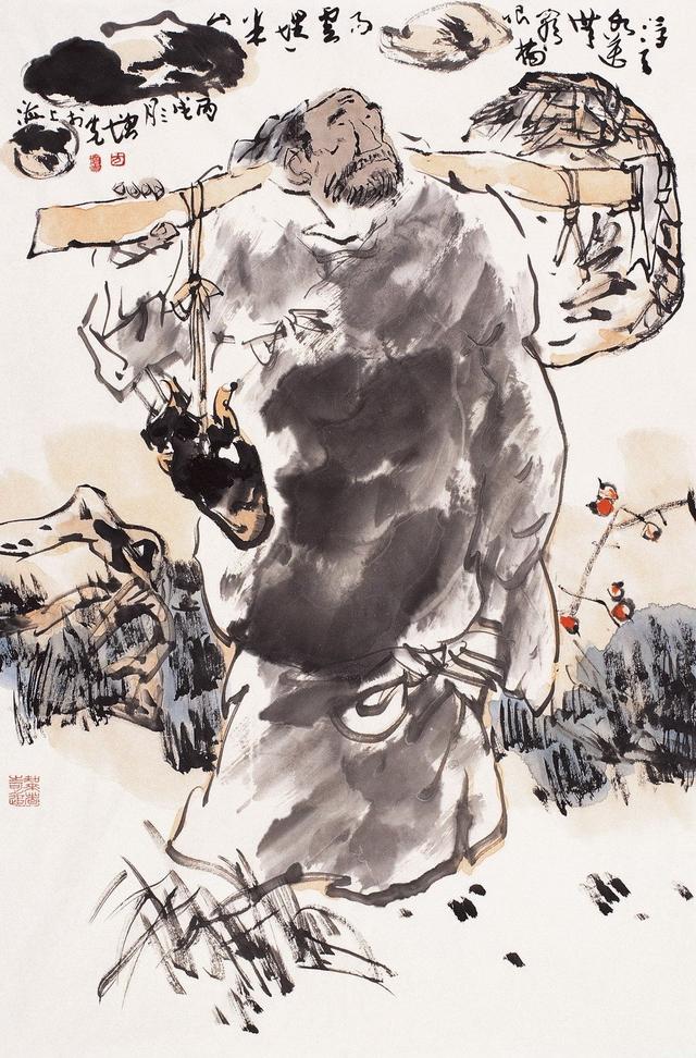 回望精品平淡天真高古雄浑方增先中国水墨人物画