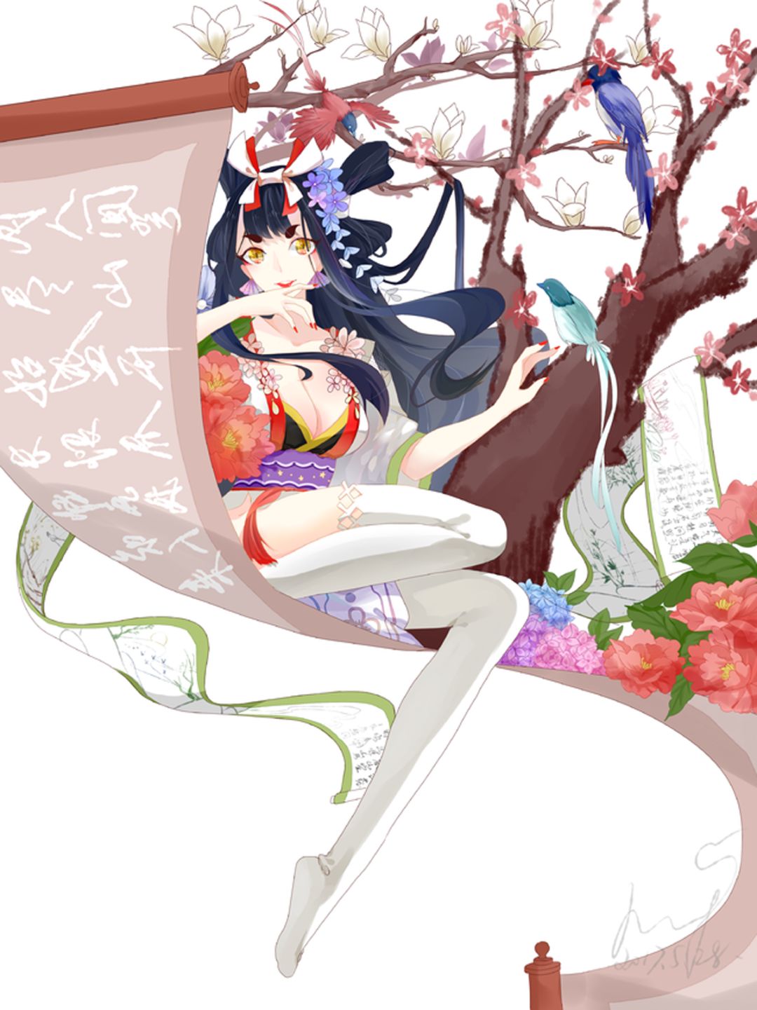 本期壁纸为花鸟卷