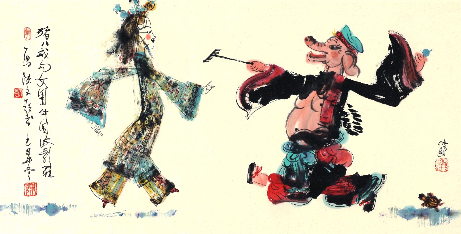 猪八戒勾女图▲ 和羞走 却把青梅嗅可这有着两千多年历史底蕴的皮影戏