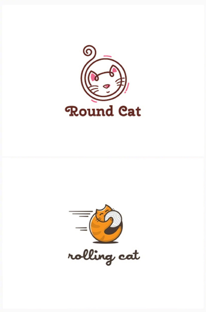 元素猫咪logo设计一组