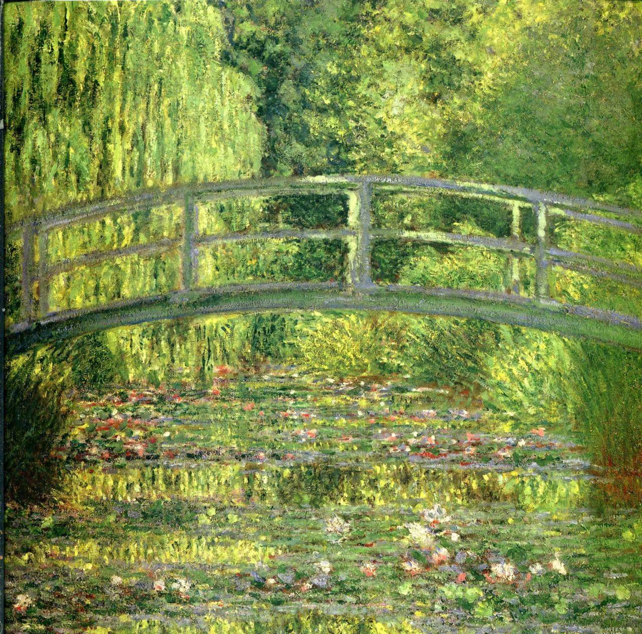 艺术绘画 丨 后花园里的日本桥 · 莫奈 @微博艺术