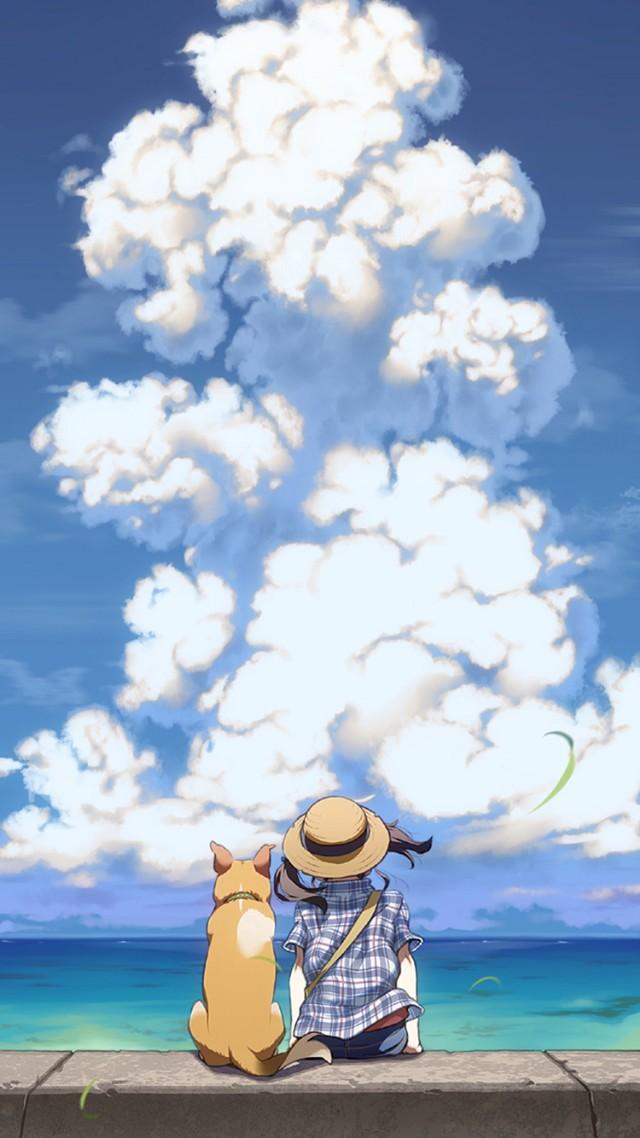 别把秘密告诉风风会吹过整片森林小清新平铺手机动漫壁纸