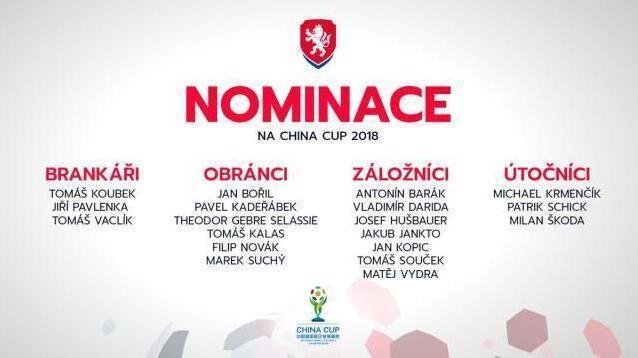 捷克国家队公布中国杯大名单:罗马中锋领衔出