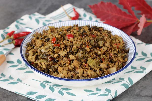 酸芥菜肉末的做法