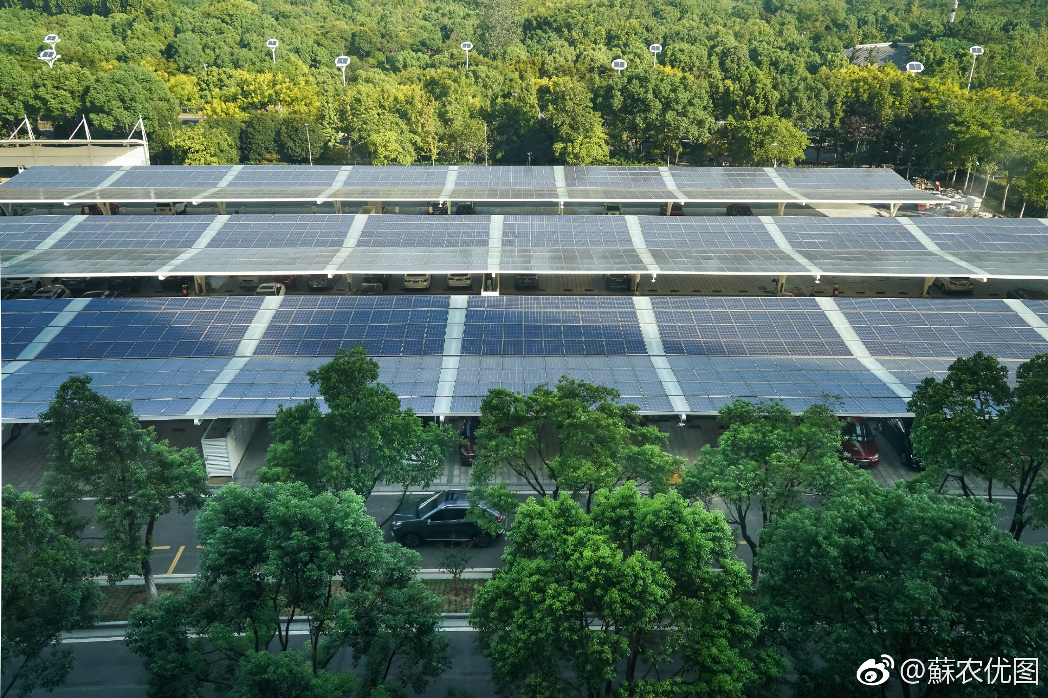 市民中心光伏停车场投入使用|光伏|停车场|遮阳棚_新浪新闻